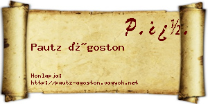 Pautz Ágoston névjegykártya